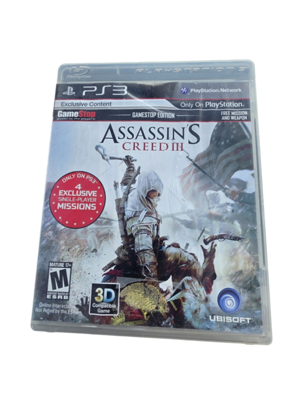 Ubisoft Assassin's Creed III PS3 Video Game White and Red